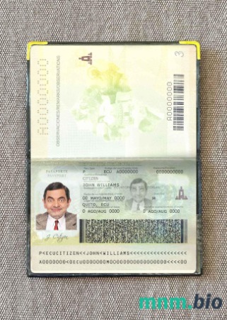 Ekwador zdjęcie do paszportu pliki PSD, skan i fotografowany obraz